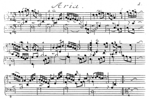 The Aria from Bach's Goldberg Variations. 
