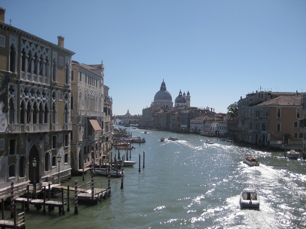 The grand canal in Venice, looking towards Santa maria della Salute