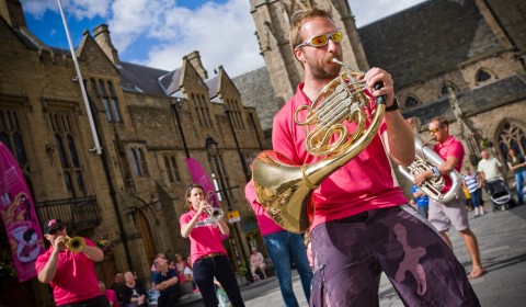 Oompah Brass performing at streets of brass 2014