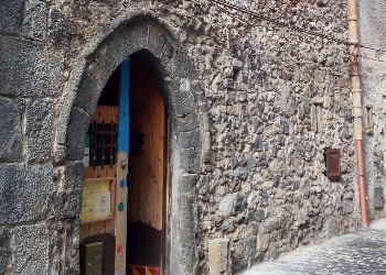 Medieval doorway of casa della musica, Randazzo